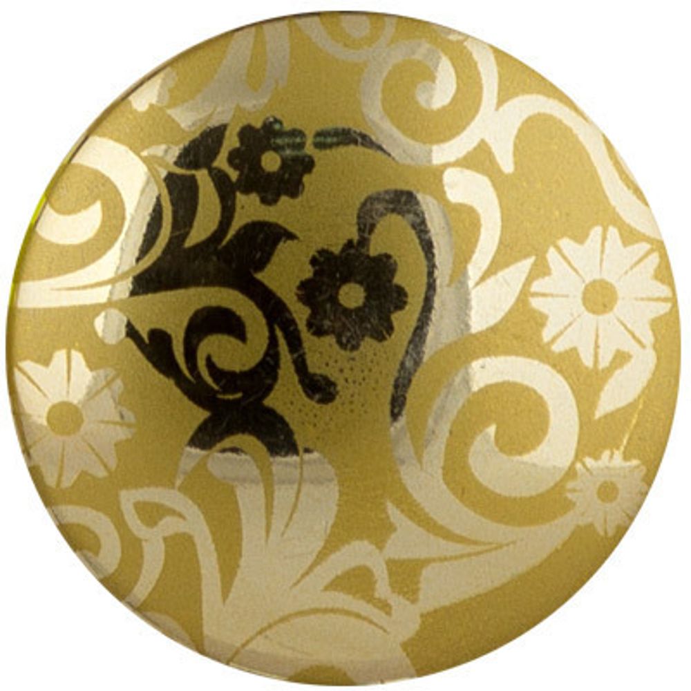 Подхваты шторные магнитные с рисунком ⌀45 мм, 1 шт, 02Т золото (узоры), Gamma