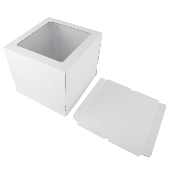 Кондитерская коробка для торта С ОКНОМ, 30.5х30.5х29 см, S-Chief, BFC-050
