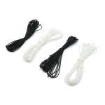 Шнур вощеный ⌀1.0 мм / 20х1 метр, Астра, черно-белый