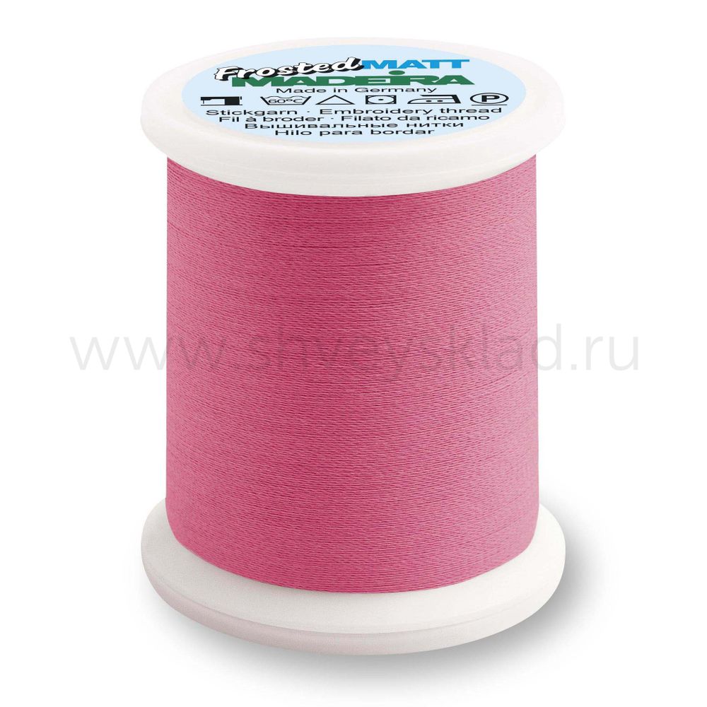 Нитки вышивальные супер матовые Madeira Frosted Matt №40, 500 м, цв. 7909, 9848, 1 катушка