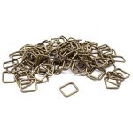 Рамка прямоугольная металл 15.5 мм /19.3х16.2 мм, ⌀1.9 мм/, латунь, 100 шт, 2AR030