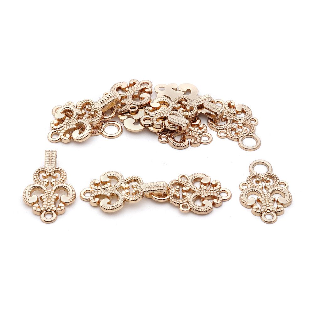 Крючки пришивные декоративные 59х20 мм, gold, 6 шт