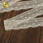 Кружево вязаное (тесьма) 25 мм / 10 метров, D1001, тонкая нить, цв.02 молочный, Kruzhevo