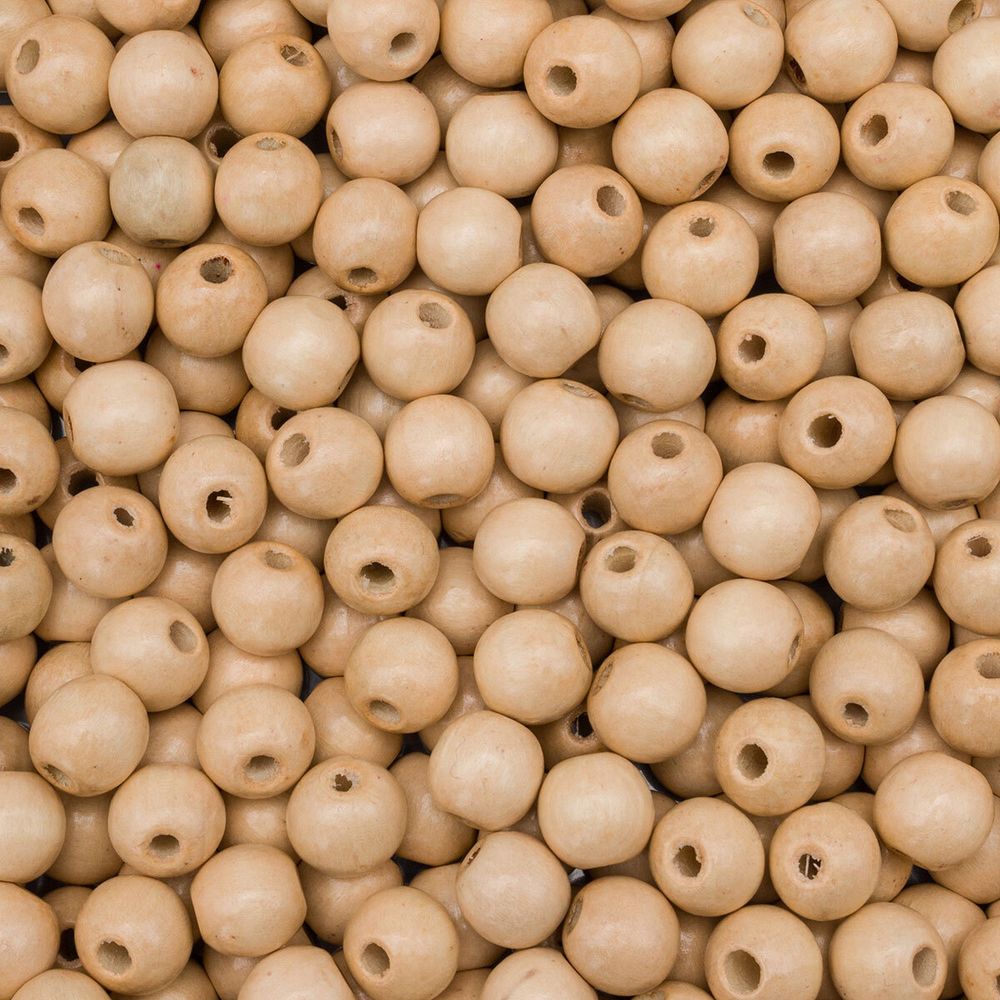 Бусины дерево ⌀16 мм, 500 г, нат/дерево, 7704356