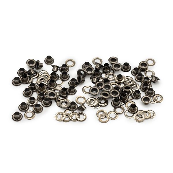 Люверсы металл ⌀_4.87 мм (внутр.), h5.66 мм (внутр.), №3, сталь, New Star, чер.никель, уп≈5000 шт