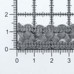 Тесьма отделочная вязаная 17 мм, 10 м, св.серый