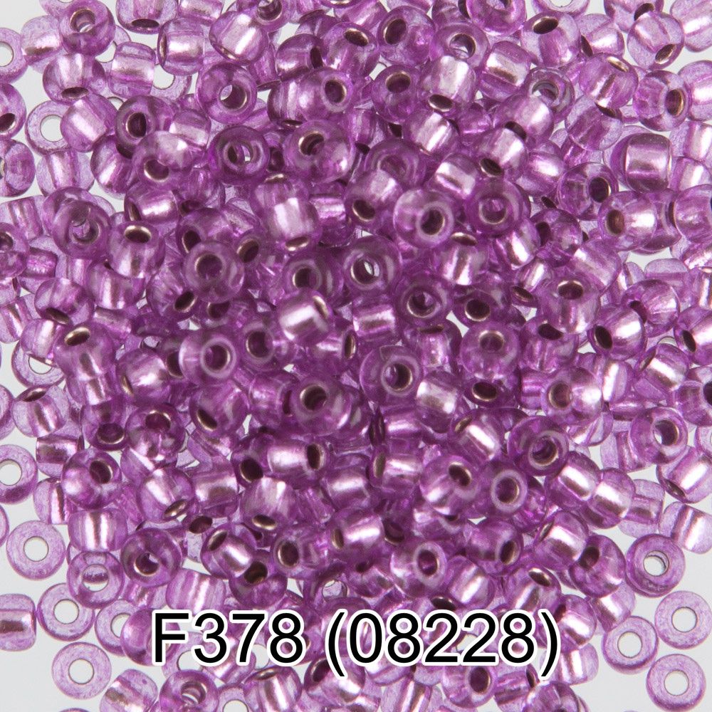 Бисер Gamma 10/0 (2.3 мм), 150 г (10х5 г), F378 фиолетовый, 08228, круглый 6