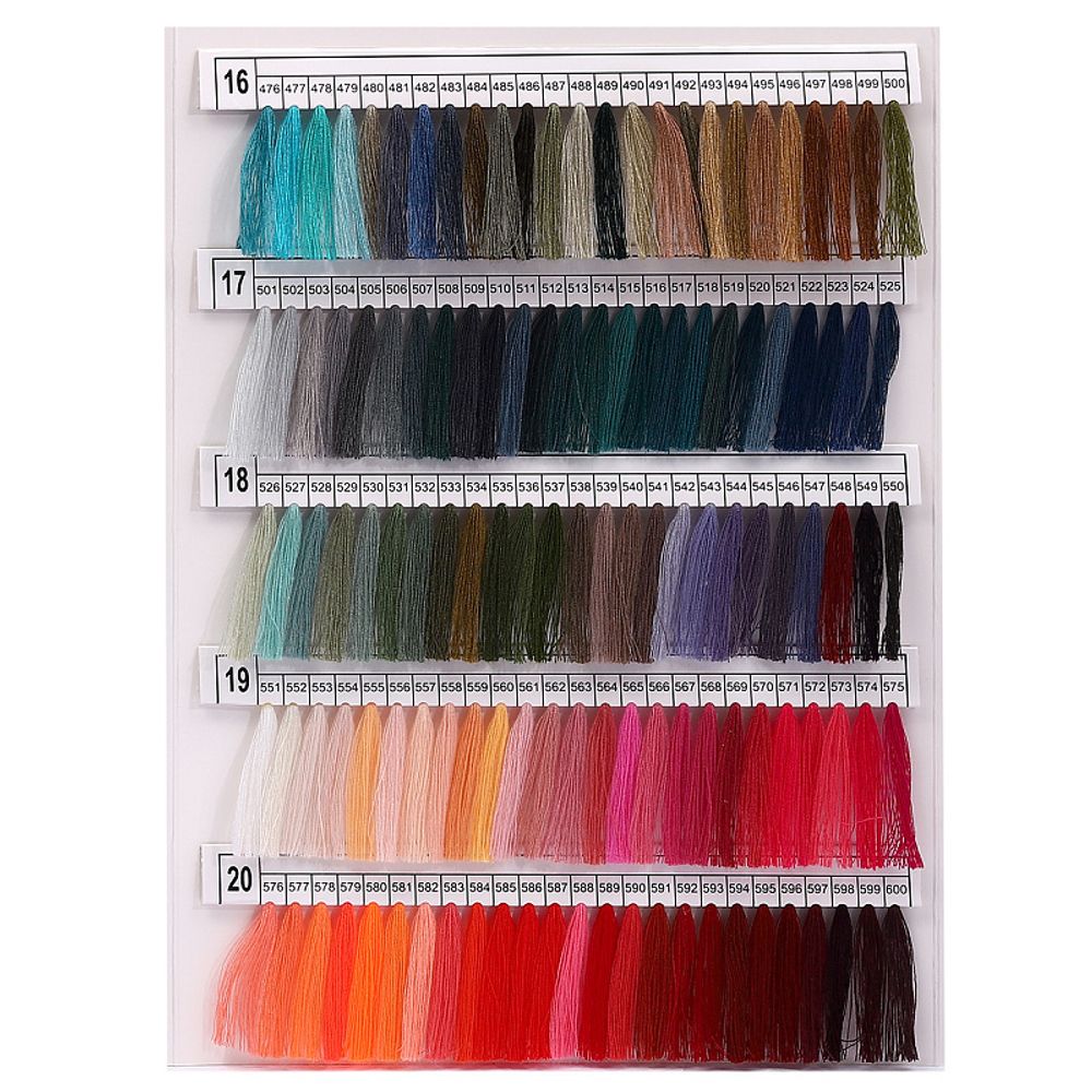 _01_ Карта цветов ниток: Нитки Max и Ideal швейные универсальные