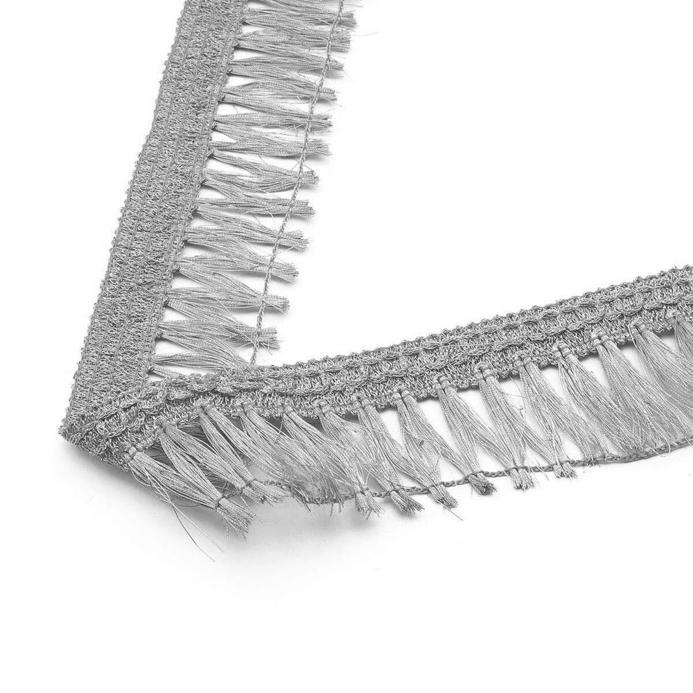 Бахрома отделочная 55.0 мм / 25 метров, металлизированная, цв.серебро 1163