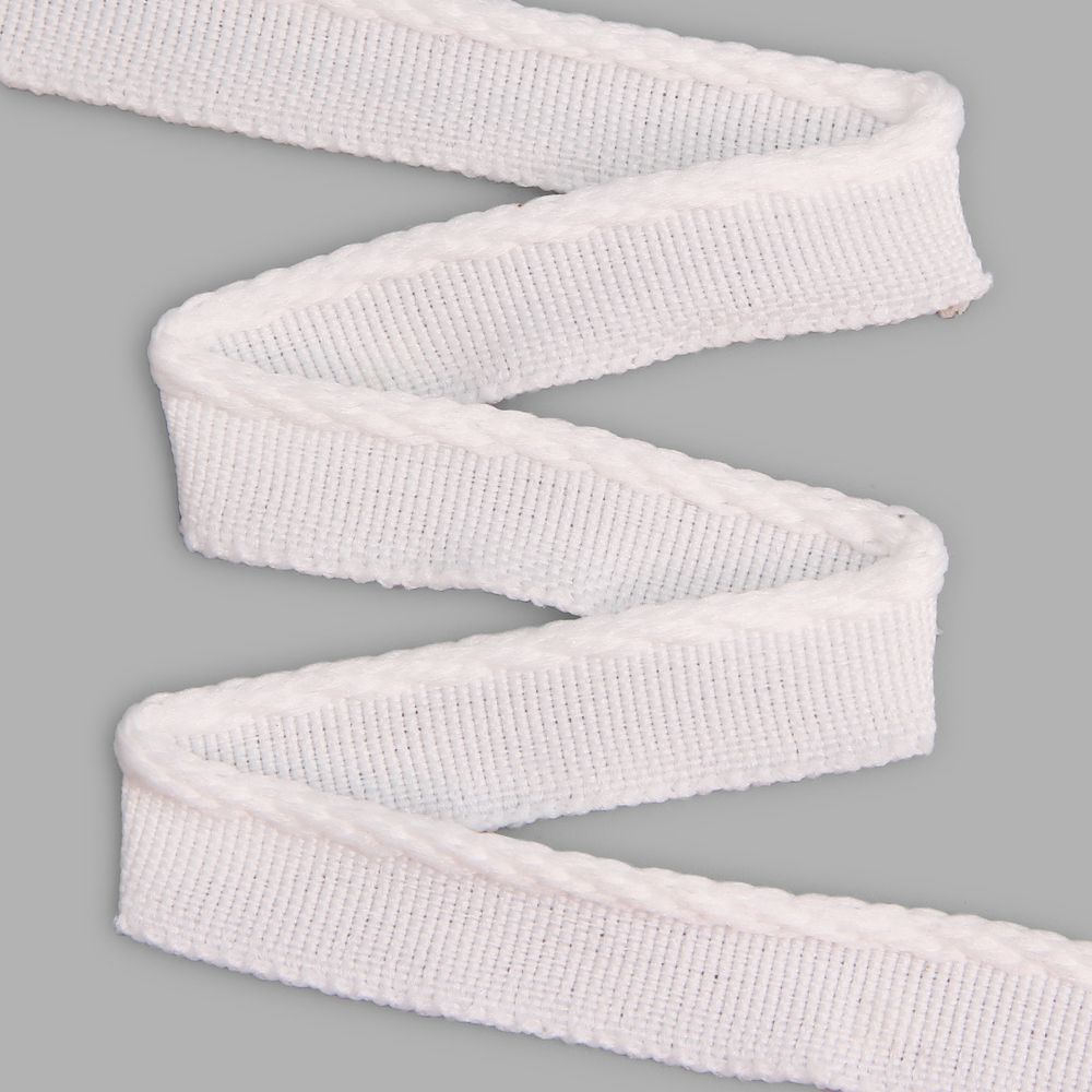 Кант отделочный постельный 12 мм / 150 метров, 3.2 г/м, цв. белый, (185010/3)