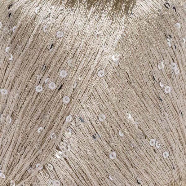 Пряжа Люблю вязать Пайетки / уп.2 мот. по 50 г, 260 м, 154 светлое золото/золото