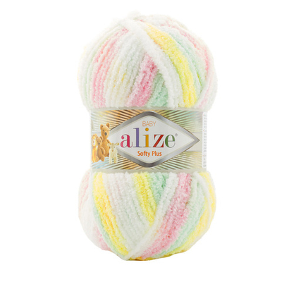 Пряжа Alize (Ализе) Softy Plus / уп.5 мот. по 100 г, 120 м, 5862 секционный