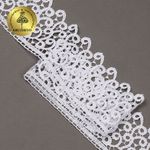 Кружево гипюр (плетёное) 80 мм, TR.8G8386, 03 белый, 12м, Kruzhevo