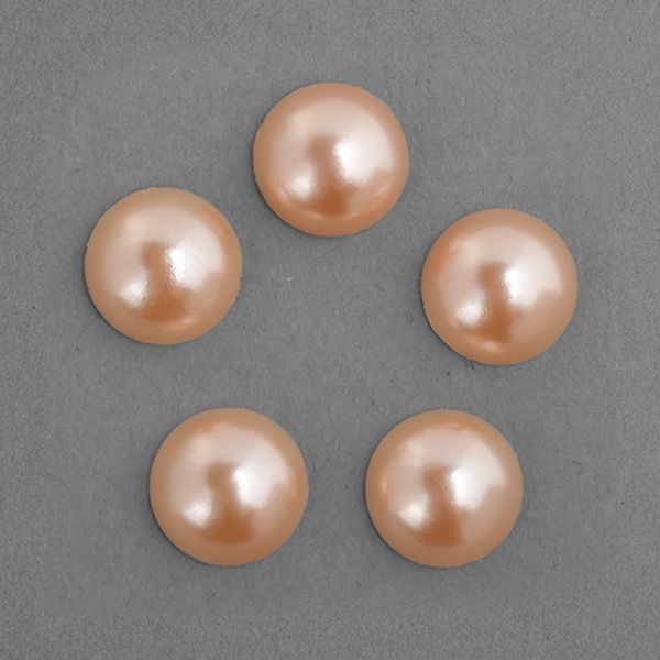 Полужемчужины перламутр Круг, арт.-1908-07, 8 мм цв.07 персиковый уп.500г