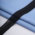 Кружево эластичное (стрейч) 42 мм / 22.86 метра, черный, 3AR2758