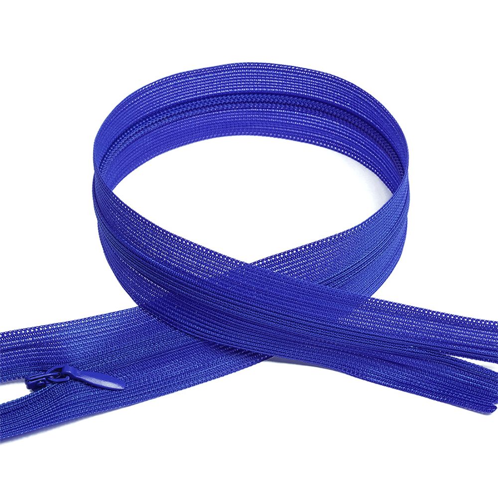 Молния потайная (скрытая) Т3 (3 мм) 1 зам., н/раз., 50 см, цв.F340 васильковый уп.50 шт