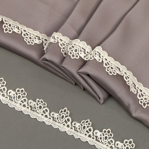 Кружево гипюр (плетёное) 25 мм, цв.3 молочный, уп. 9 м, Kruzhevo