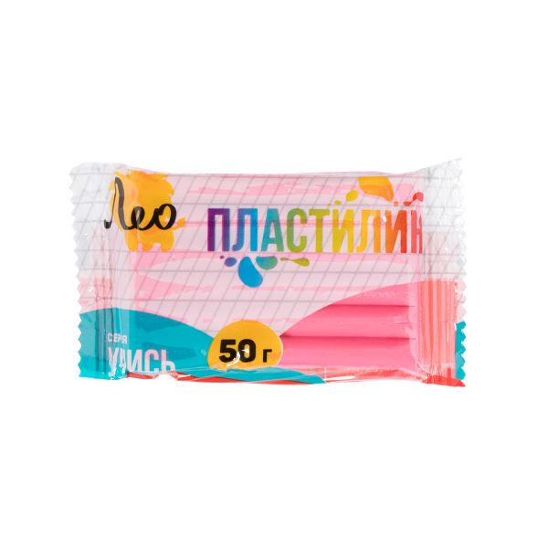 Пластилин классический, группа 1 LNMC-50 50 г (), 10 шт, 1 цв, розовый/rose, Лео LNMC-50
