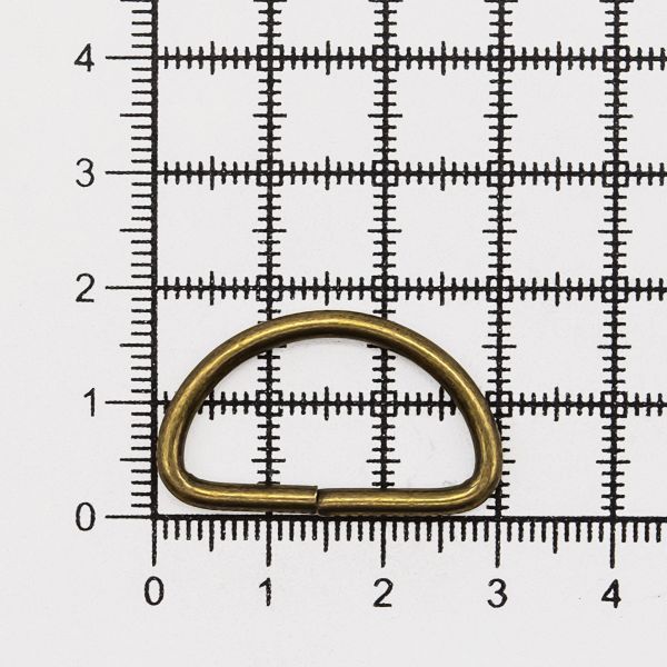 Полукольцо сварное металл внутр. 25 мм (внешн. 30х18 мм, ⌀2.5 мм), 100 шт, латунь, 816B-113