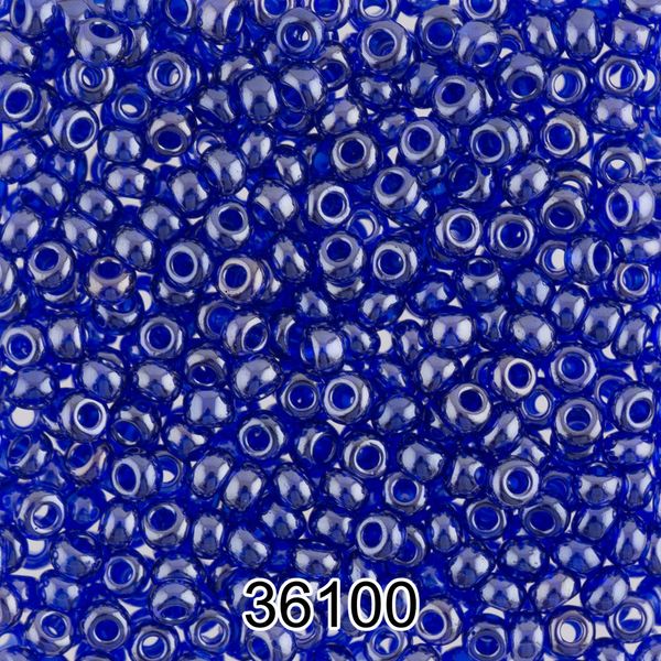 Бисер Preciosa 10/0 (2.3 мм), 500 г, 36100 (Ф029) яр.синий