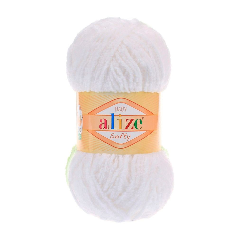 Пряжа Alize (Ализе) Softy / уп.5 мот. по 50 г, 115 м, 55 белый