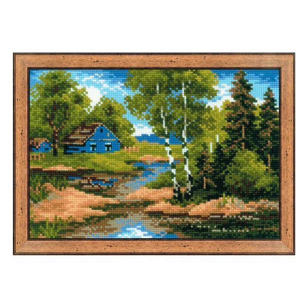 Набор для вышивания нитками Риолис, Летний домик, 21х15 см