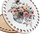 Набор донышек для вязания Глянцевый фанера ⌀15х0.4 см, 2 шт, 07 Колибри, Love2art ДВ-01