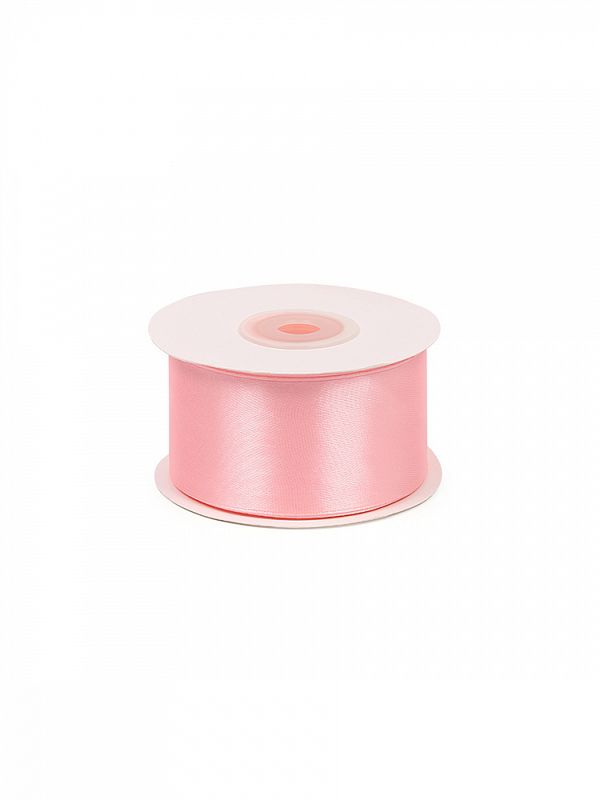 Лента атласная 1-сторонняя 38.0 мм / 22.5±1 метра, 3053 св.розовый, Magic4Hobby