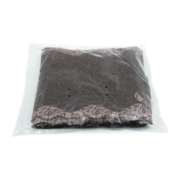 Кружево бельевое эластичное 235 мм / 10 м, коричневый