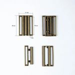 Пряжка-застежка 40 мм, 6 шт, латунь, BIG