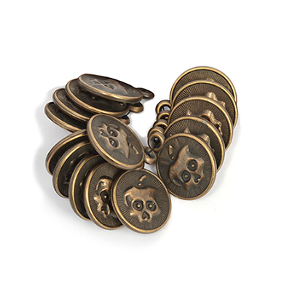 Бусины пластик под металл ⌀15 мм, 8231 цв. антик, 50 г