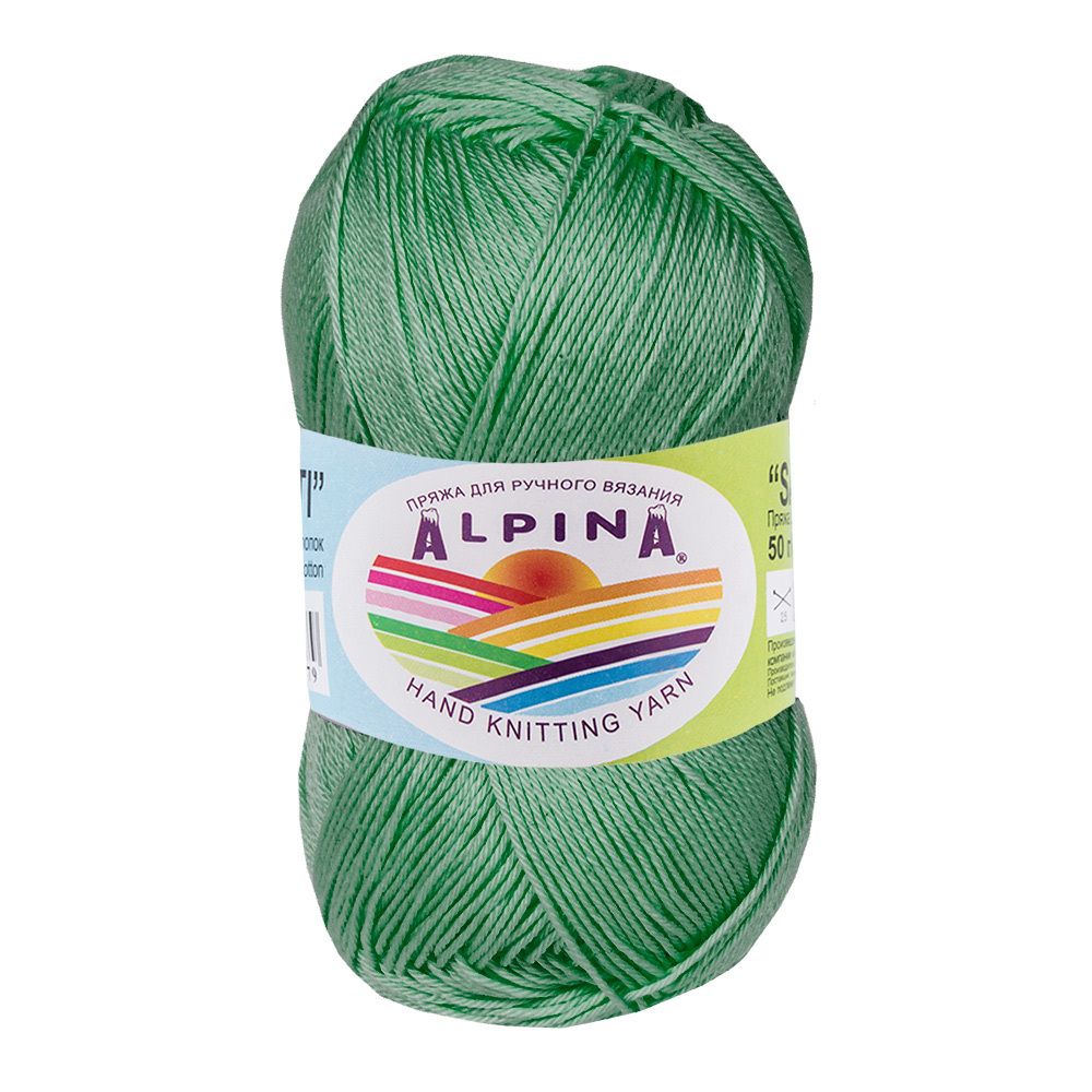 Пряжа Alpina Sati / уп.10 мот. по 50г, 170м, 079 серо-зеленый