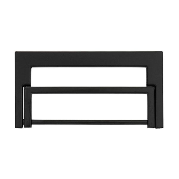 Пряжка прямоугольная 50 мм, металл (M.Black черный матовый), МТ_1871, 6 шт