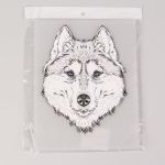 Термотрансфер волк ч/б 15,5х20см 5 шт, 5 шт
