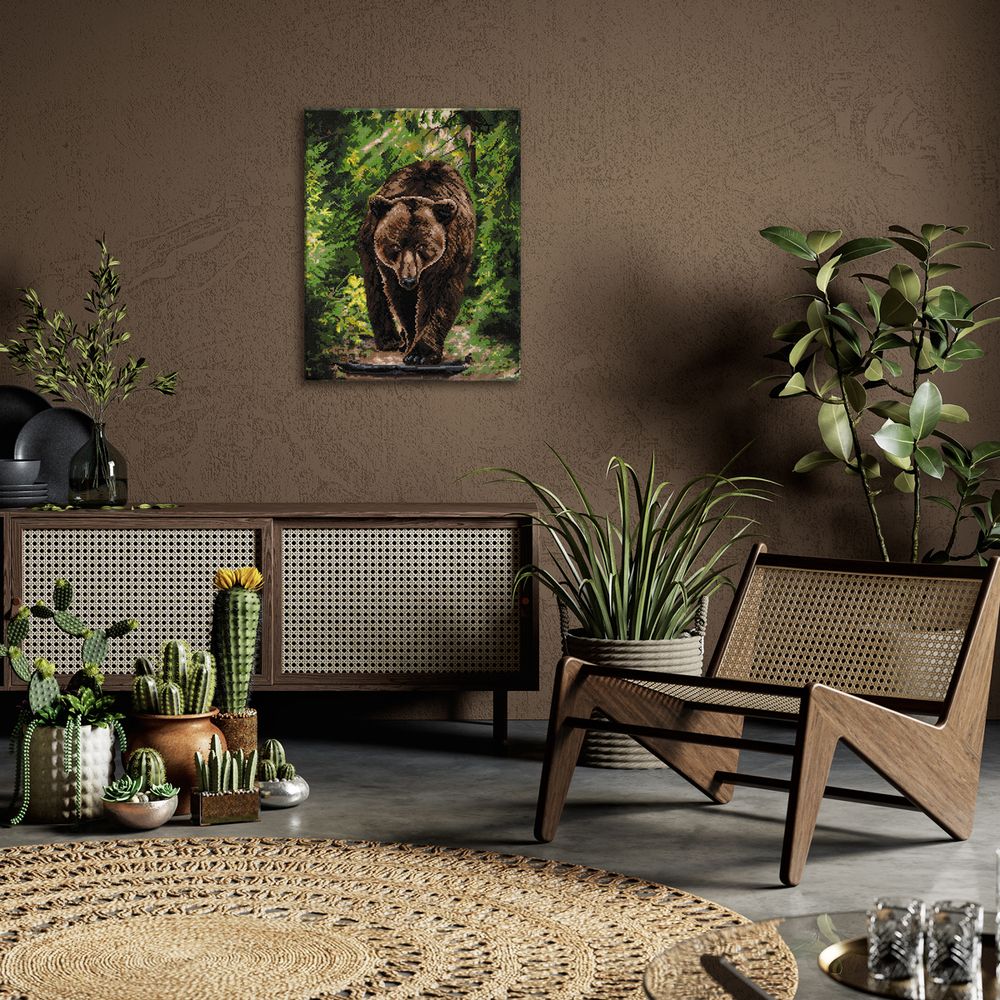 Алмазная (кристальная) мозаика Фрея ALPD-264, на подрамнике Хозяин леса, 40х50 см