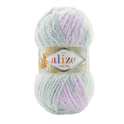 Пряжа Alize (Ализе) Softy Plus / уп.5 мот. по 100 г, 120 м, 6466 секционный
