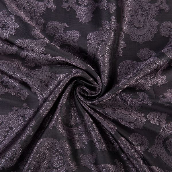 Ткань подкладочная (таффета) с рисунком 96 г/м², 500х145 см, 122 т.фиолетово-розовый (огурцы), Gamma JTR