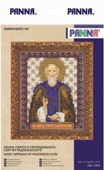 Набор для вышивания бисером Panna, Икона Святого преподобного Сергия Радонежского, 8,5х10,5 см