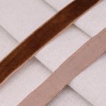 Лента бархатная (тесьма) 12.0 мм / 32.9±2 метров, 0081-1211, 208 коричневый