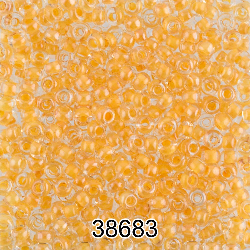 Бисер Preciosa 10/0 (2.3 мм), 500 г, 38683 (Ф437) т.желтый