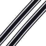 Стропа (ременная лента) 30 мм / 50 метров, с принтом 2-сторонняя, 1233 черный/белый, 3Al361