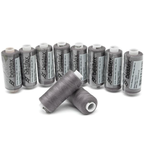 Нитки швейные бытовые Bestex 40/2, 365 м (400 ярд) / 10 кат., 395 бледно-лавандовый