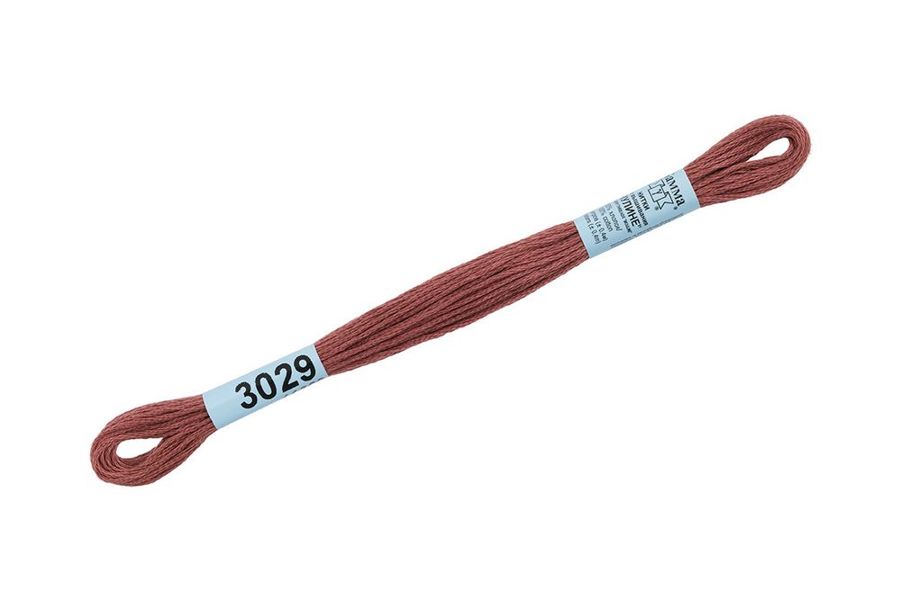 Мулине Gamma 100% хлопок, цв.3029 св.шоколадный, 24 мотка по 8 метров