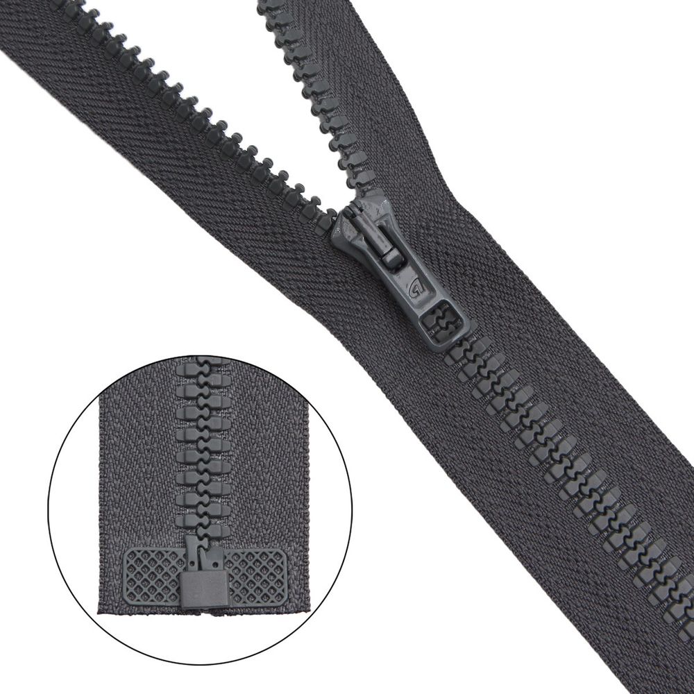 Молния трактор Arta Т6 (6 мм) 1 зам., разъем., 50 см, цв. 123 графит, уп.5 шт