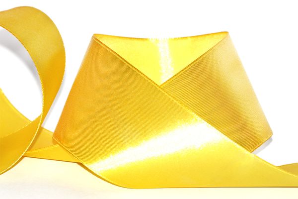 Лента атласная 1-сторонняя 50.0 мм / 33±2 метра, 140 т.желтый, Gamma
