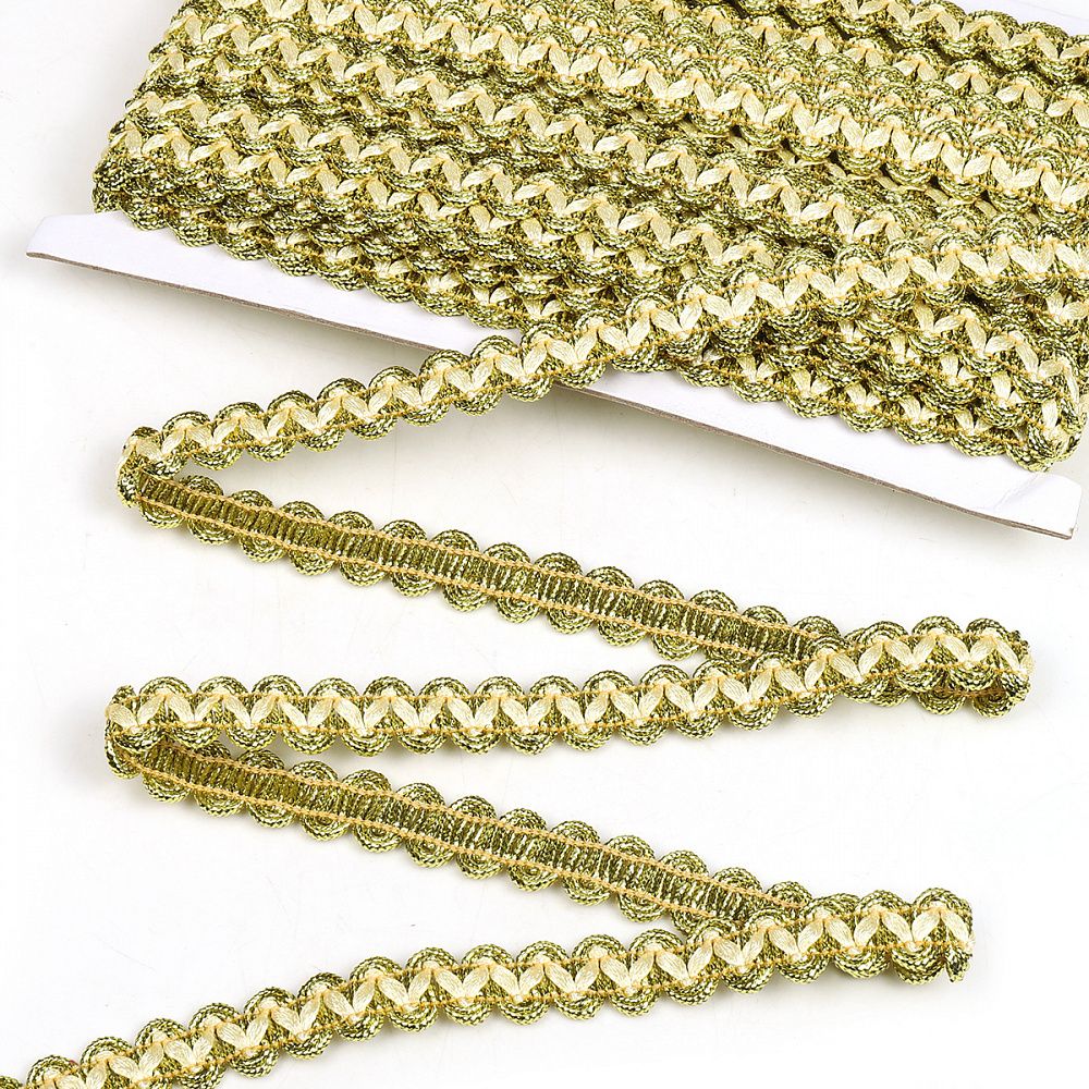 Тесьма отделочная 13 мм, 13-14061 цв.золото уп.13.71м