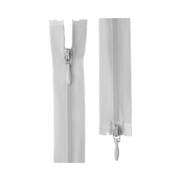 Молния спираль потайная плательная Т3 (3 мм) 2 зам., разъем., 30 см, 10 шт, №301 св.серый, Gamma G103L2