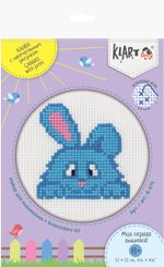 Набор для вышивания нитками Klart, Детские истории. Зайка, 12х12 см