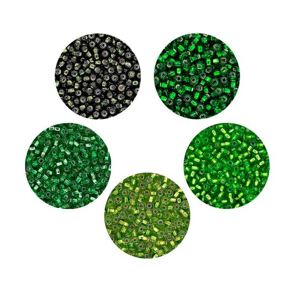 Набор бисера Preciosa 079, 5 цветов по 20 гр, № 10/0 (2.3 мм), диаметр 2,3 мм, 100 гр