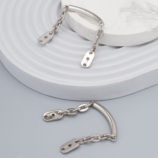 Цепочка-вешалка 105х7 мм, металл, Nickel серебро, никель, 2 шт, MB196